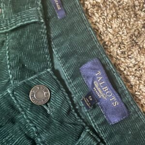 Talbots Teal Corduroy Trousers